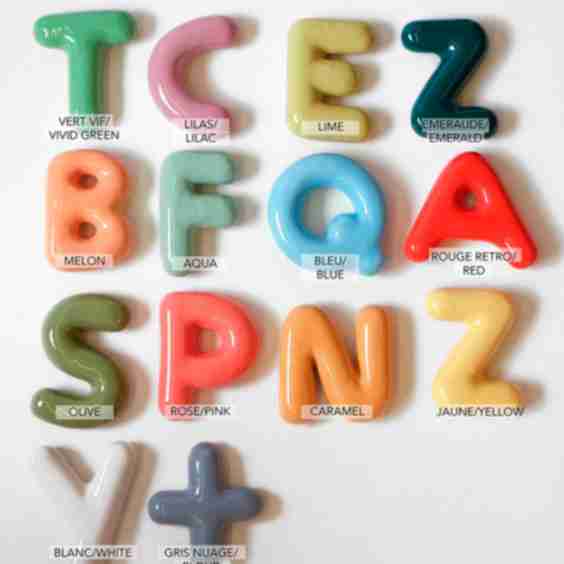Semiporcelain Letter A Wall Ornament
