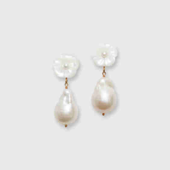 Pearl Drop Earrings Mother Of Pearl