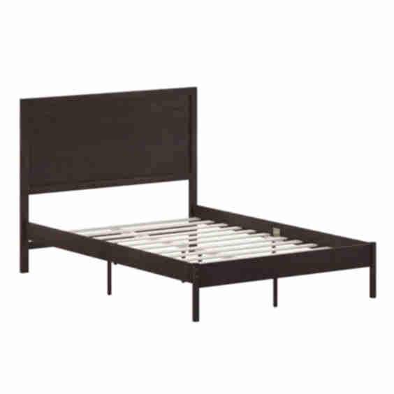 Full Amara Wooden Platform Bed with Headboard