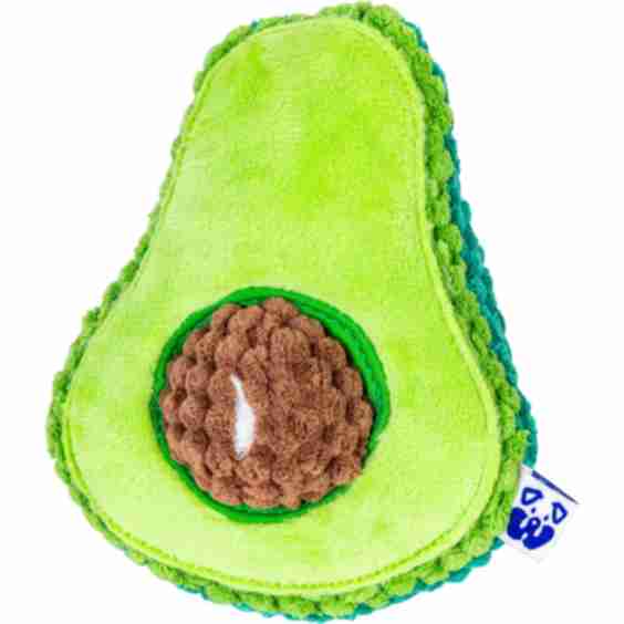 Avocado Squeaky Plush Dog Toy