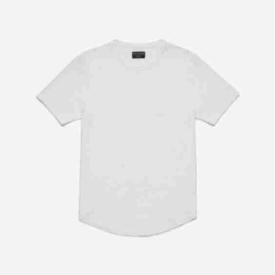 Short Sleeve Tri Blend Scallop Crew