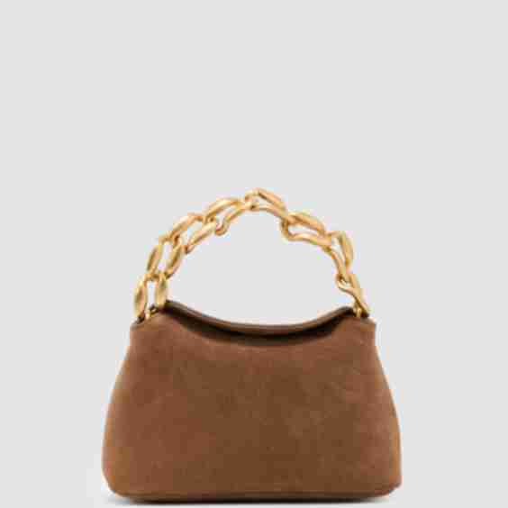 Suede Chain Grab Bag