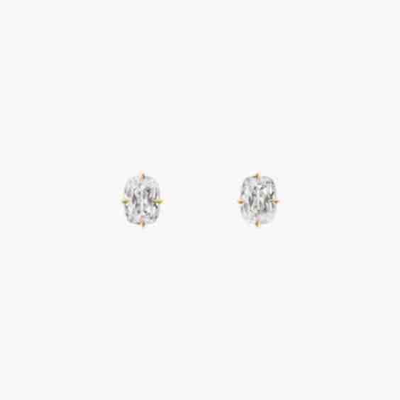 Old Miner Cushion Cut Diamond Studs