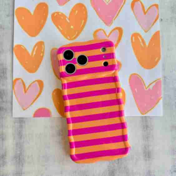 Candy Citrus Stripes Wavy Luxe Magsafe Case for Iphone