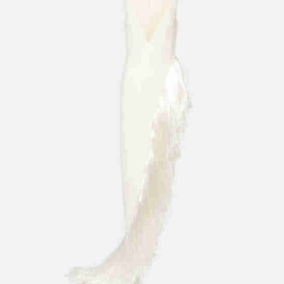 Fringed Asymmetric Cady Gown