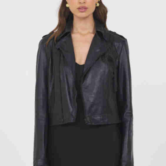 Tina Washed Leather Jacket