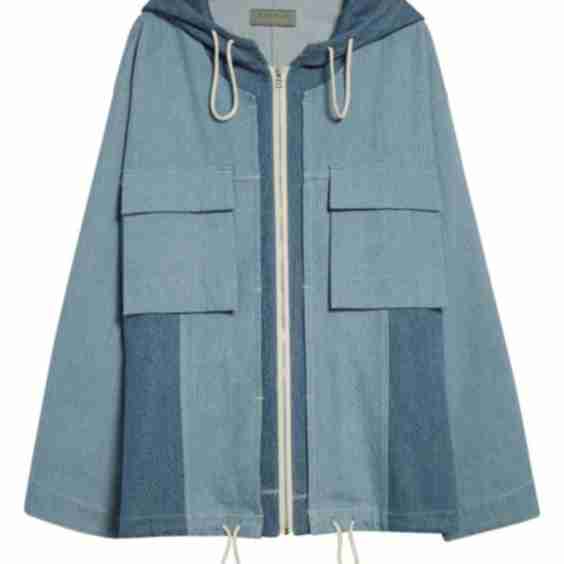 Remake Denim Hooded Top