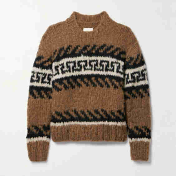 Greek Key Jooshi Sweater in Cashmere