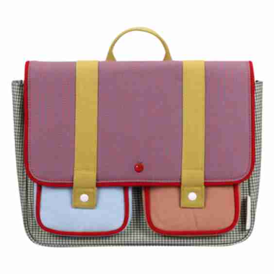 Apple Checkered Schoolbag