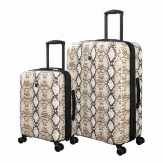 Set of 2 Sheen Python Snake Hard Shell Suitcase