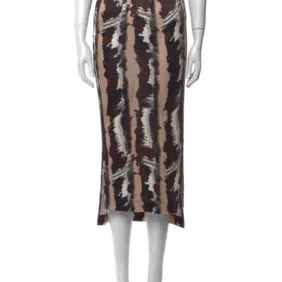 Printed Midi Length Skirt (Pre-Owned)