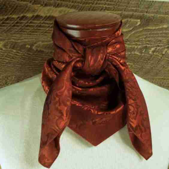 Jacquard Copper Silk Scarf 
