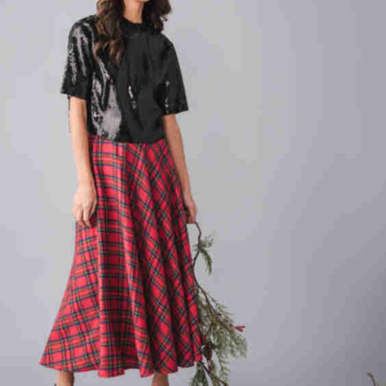 Plaid Maxi Skirt
