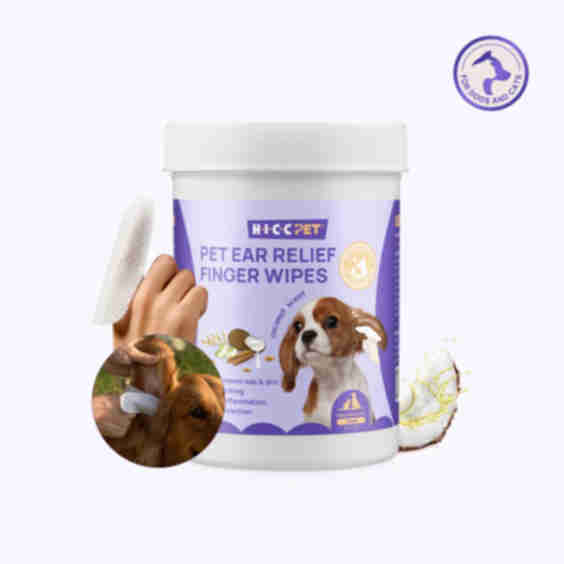 Gentle Ear Relief Finger Wipes for Dogs & Cats