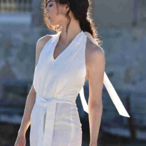 Camille Striped Linen Jumpsuit