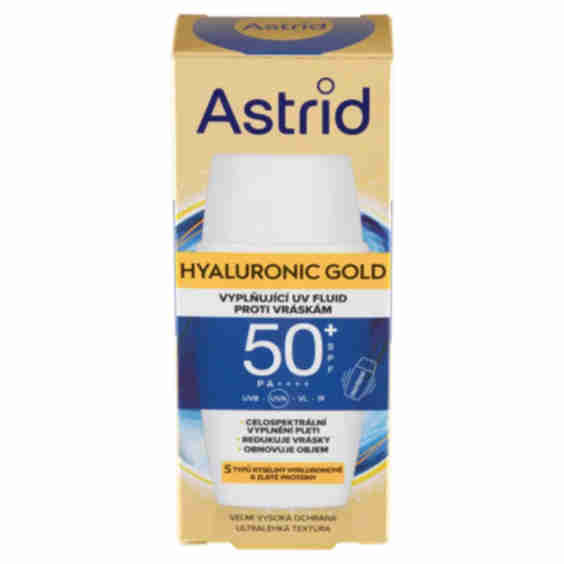 Astrid Hyaluronic Gold Plumping UV Anti-Wrinkle Fluid SPF 50+ 50ml