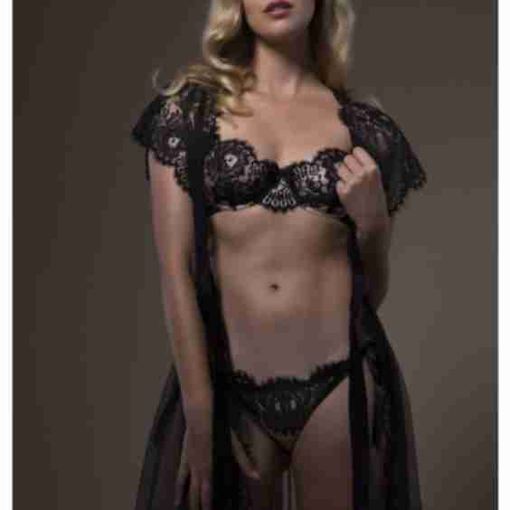 Lacy Silk Bra & Brief Set