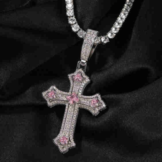Iced Cross Pendant
