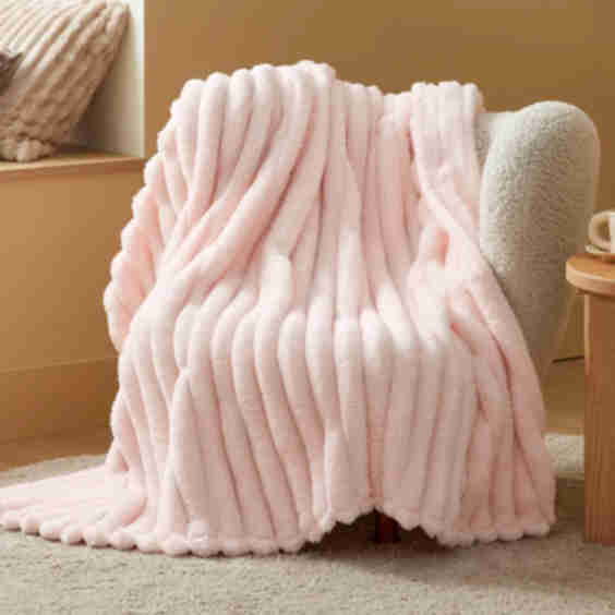 Striped Flannel Fleece Blanket