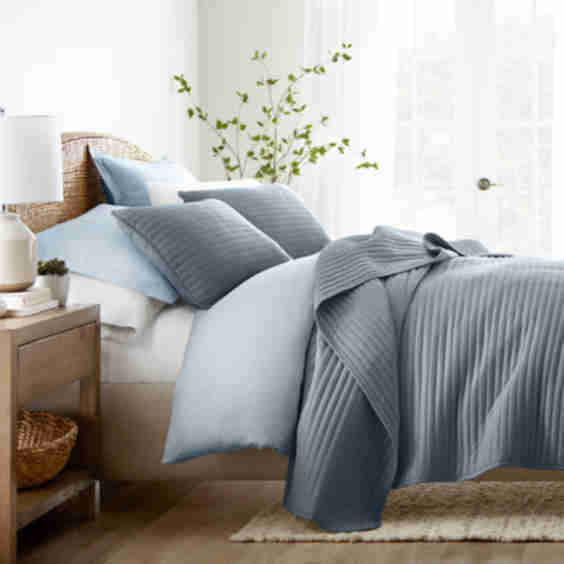 3-Piece Stitch Quilted Coverlet Set