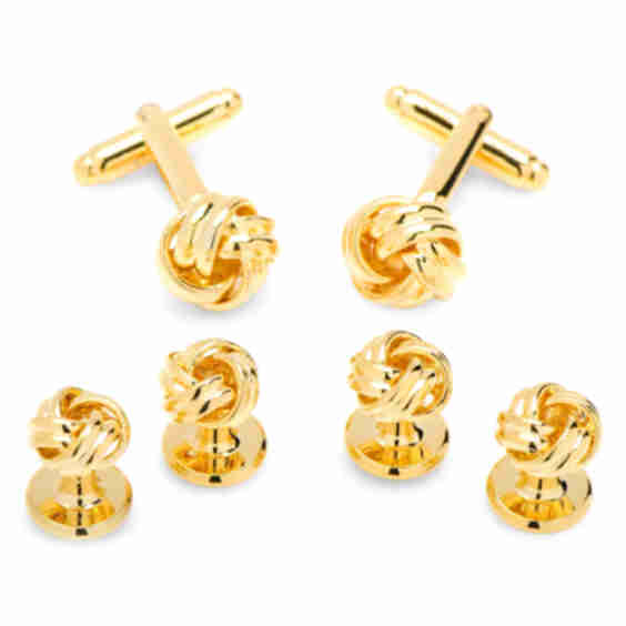 Ox and Bull Trading Co 6 Piece Gold Knot Stud Set