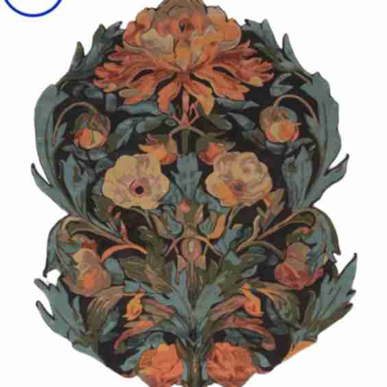 Wool Blend Floral Hand Tufted Area Rug