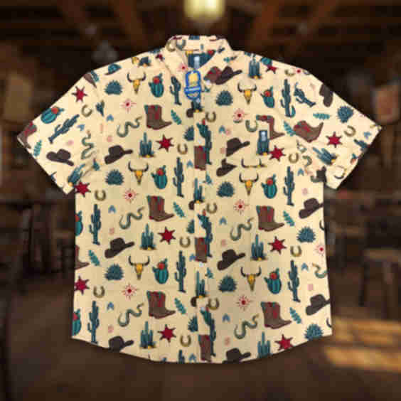''Yeehaw Cowboy'' Button Up Shirt
