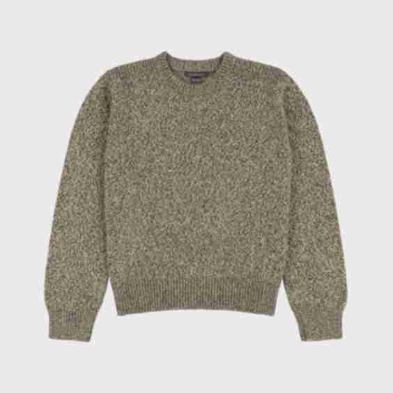 Gavin Neutral Tweed Cashmere Sweater