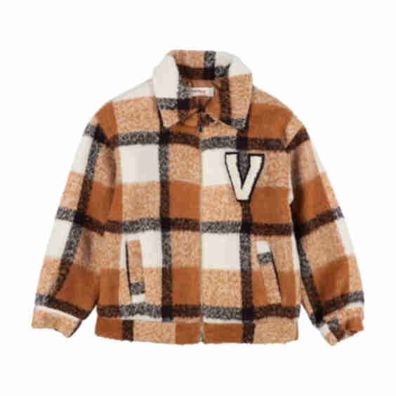 Felt Checked Jacket