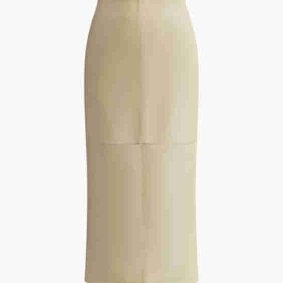 High Waisted Pencil Midi Skirt