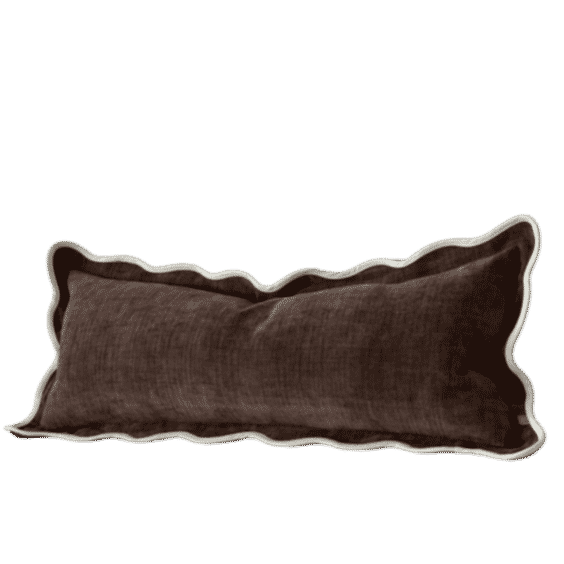 Chloe Scalloped Edge Bolster Cushion Cover