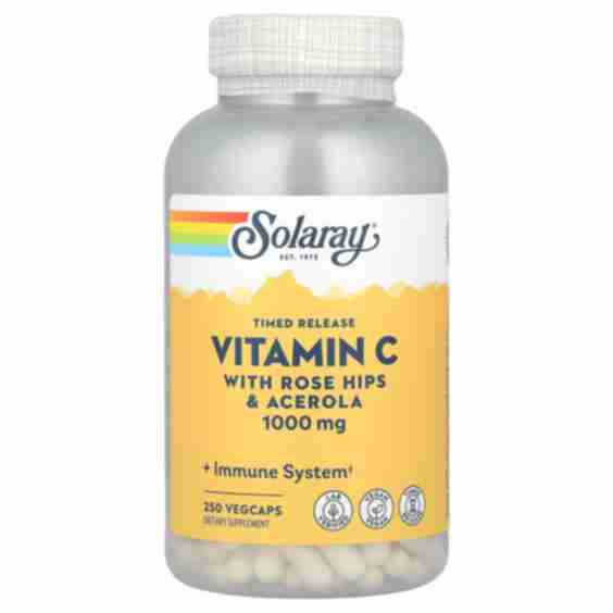Vitamin C with Rose Hips & Acerola 1000mg, 250 Caps