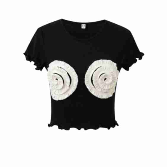 Swirl Boobs Wool Tee