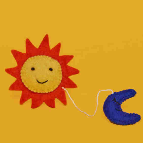 Wool Sun & Moon Cat Toy