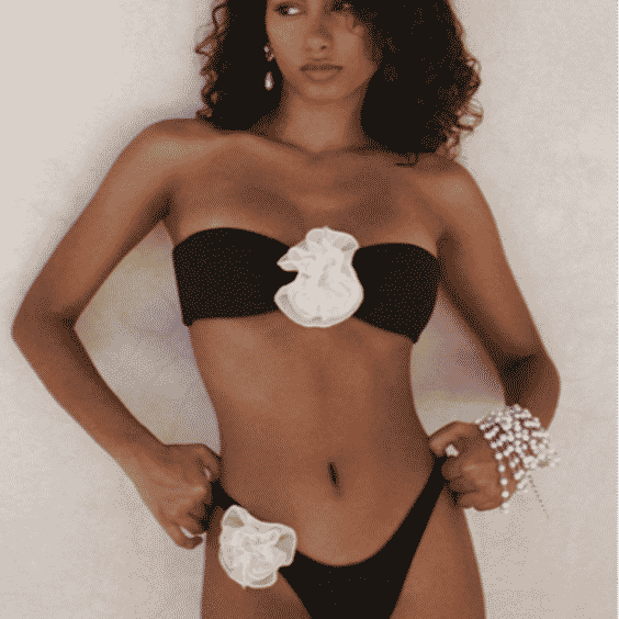 Flower Decoration Bikini Set
