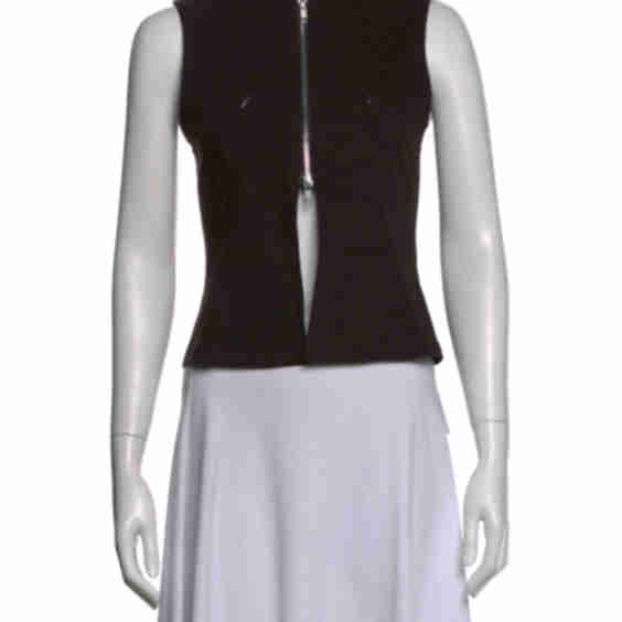 Wool Mock Neck Sleeveless Top