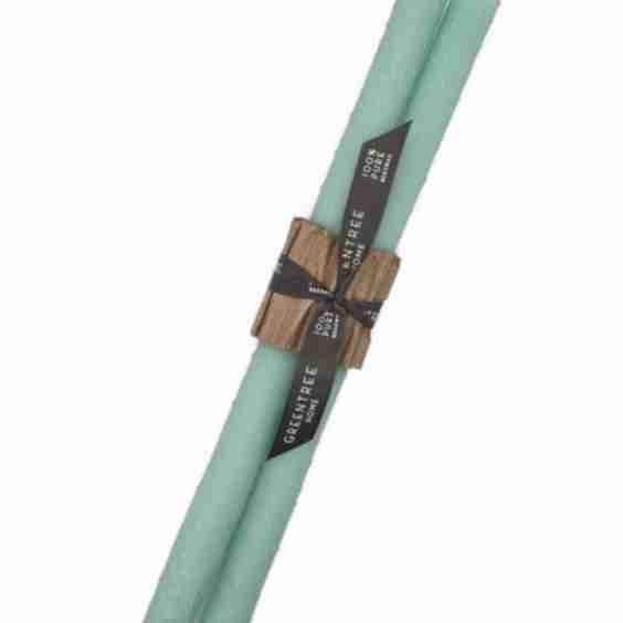 12" Robin's Egg Twig Taper Candles, Pair