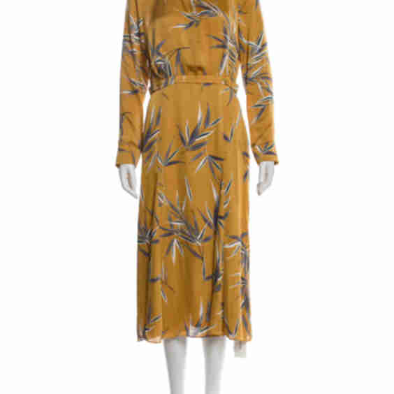 Long Sleeve Printed Long Dress (Pre-Owned)