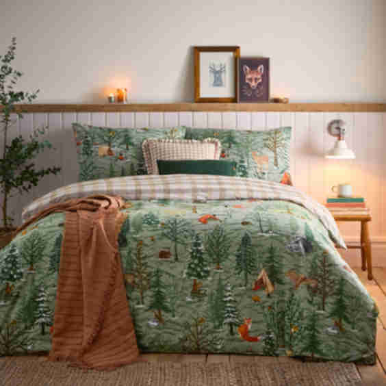 100% Brushed Cotton Duvet Cover and Pillowcase Set