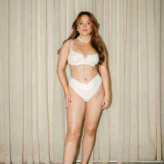 Ricki Beach Club X Little White Looks The Georgette Top with Pearls