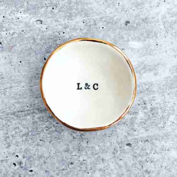 Personalized Initial Ring Dish