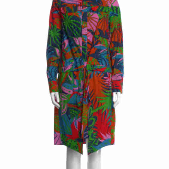 Printed Knee-Length Dress 