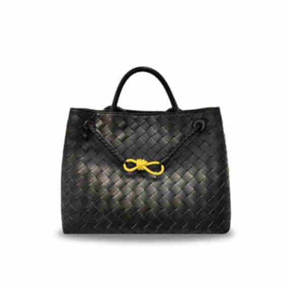 France Trim Detail Shaped Tote Bag in Woven Faux Leather