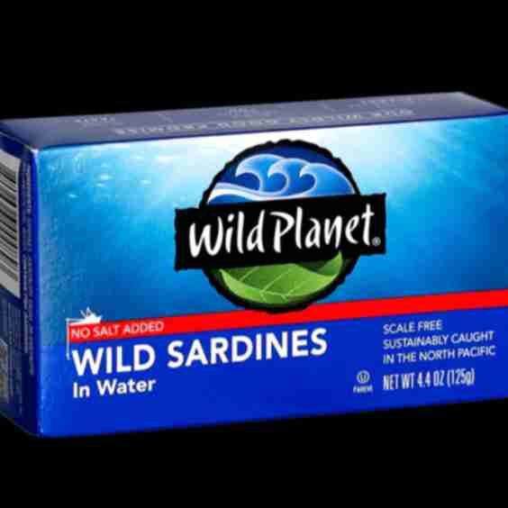 Wild Sardines in Water No Salt Added,  4.4 oz (125g)