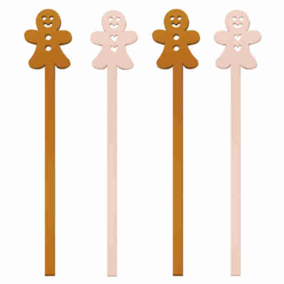 Acrylic Stir Sticks Gingerbread