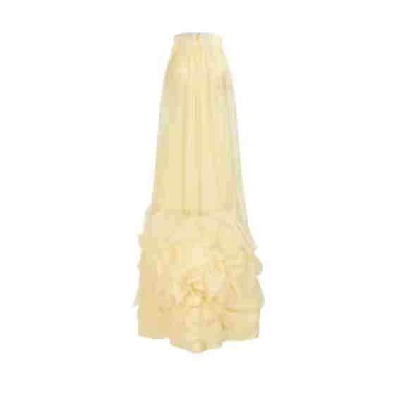 Enora Sleeveless Midi Dress with Rosette Hem