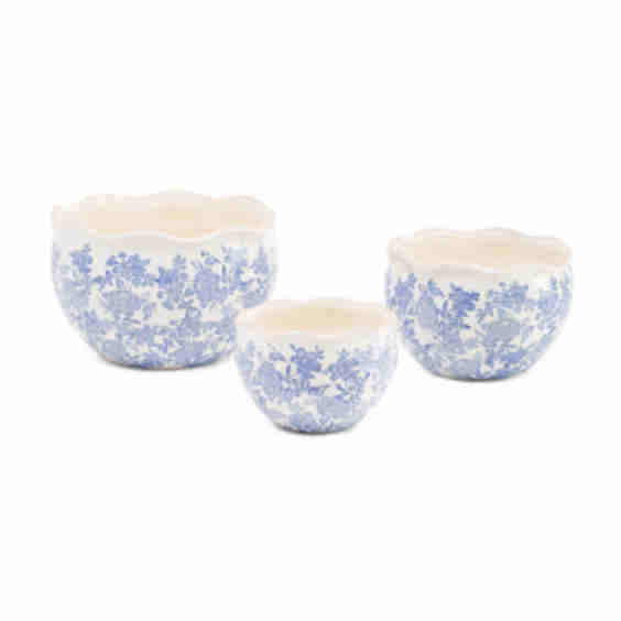 3pc Floral Indoor Planters