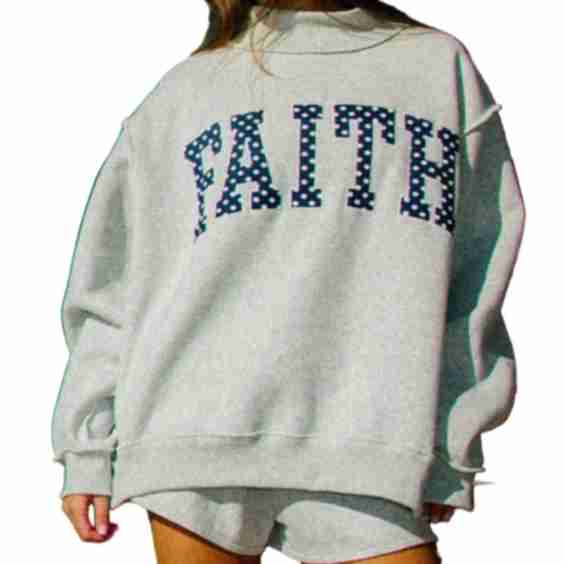 Faith Mock Neck Sweatshirt