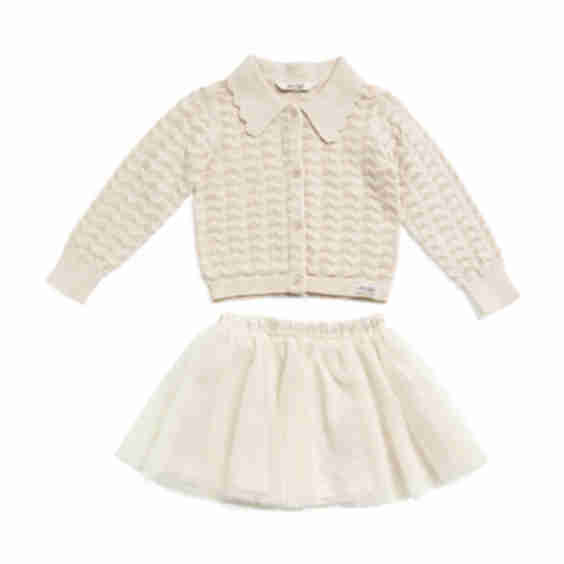 Toddler Girls 2 Pc Cardigan And Matching Skirt Set