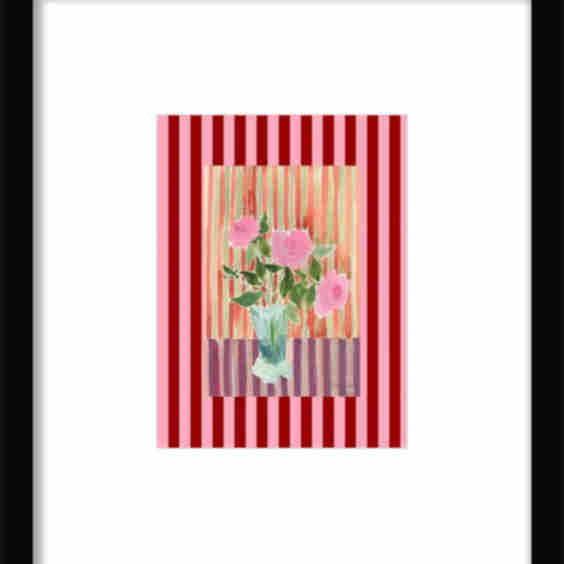 Striped Florals #4 Print